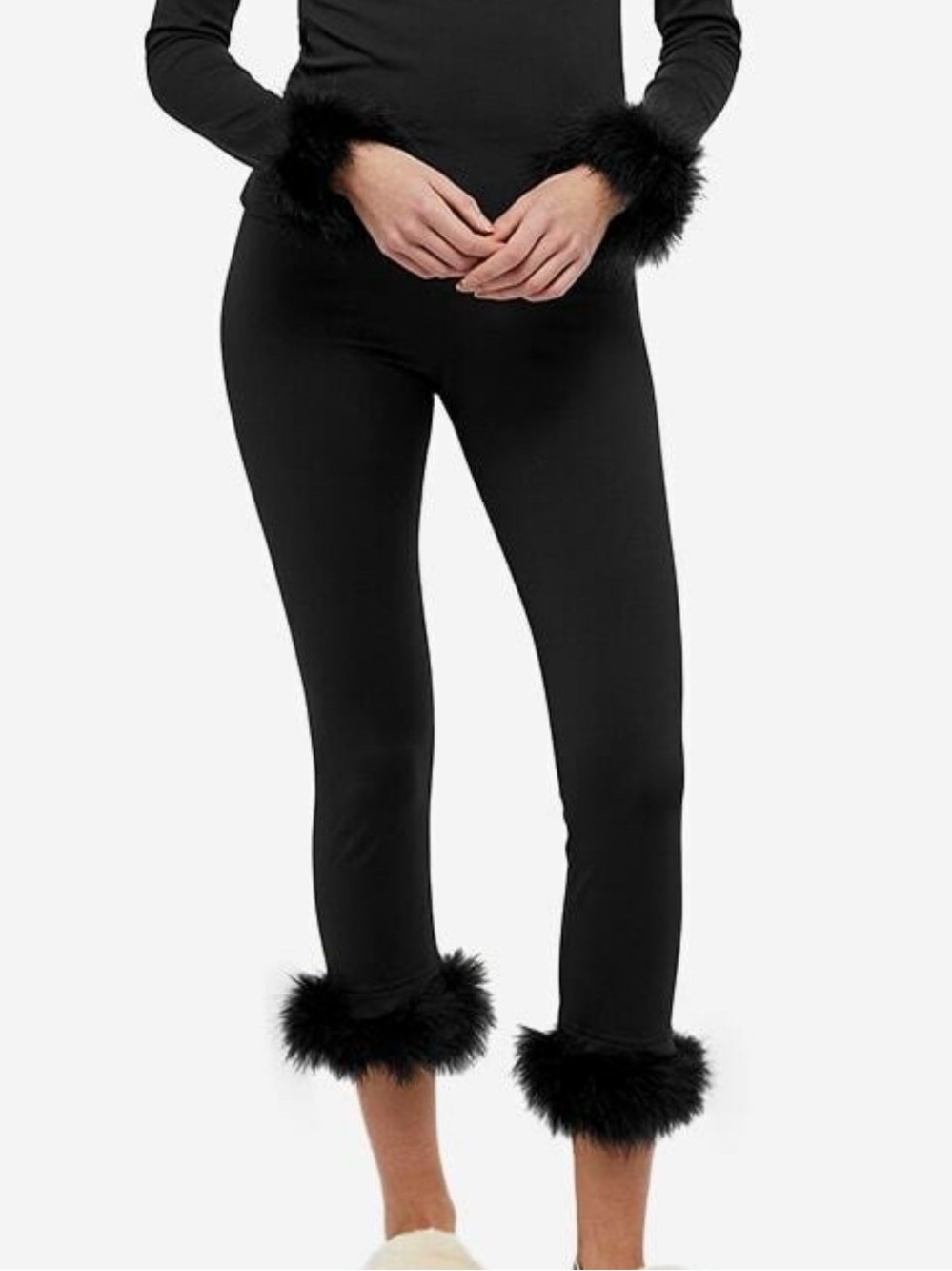 Sleeper The Weekend Chic Feather Trim Pants